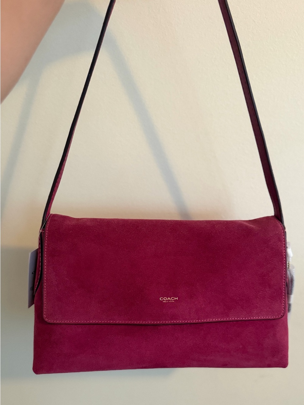 COACH Chelsea30 Fuchsia Suede Leather